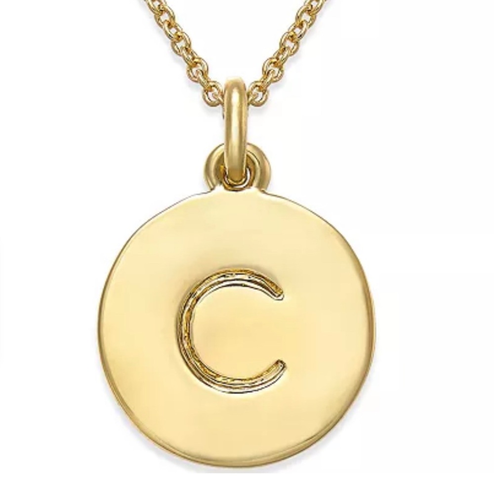 Kate Spade 12K gold-plated initial “C” necklace one in a million